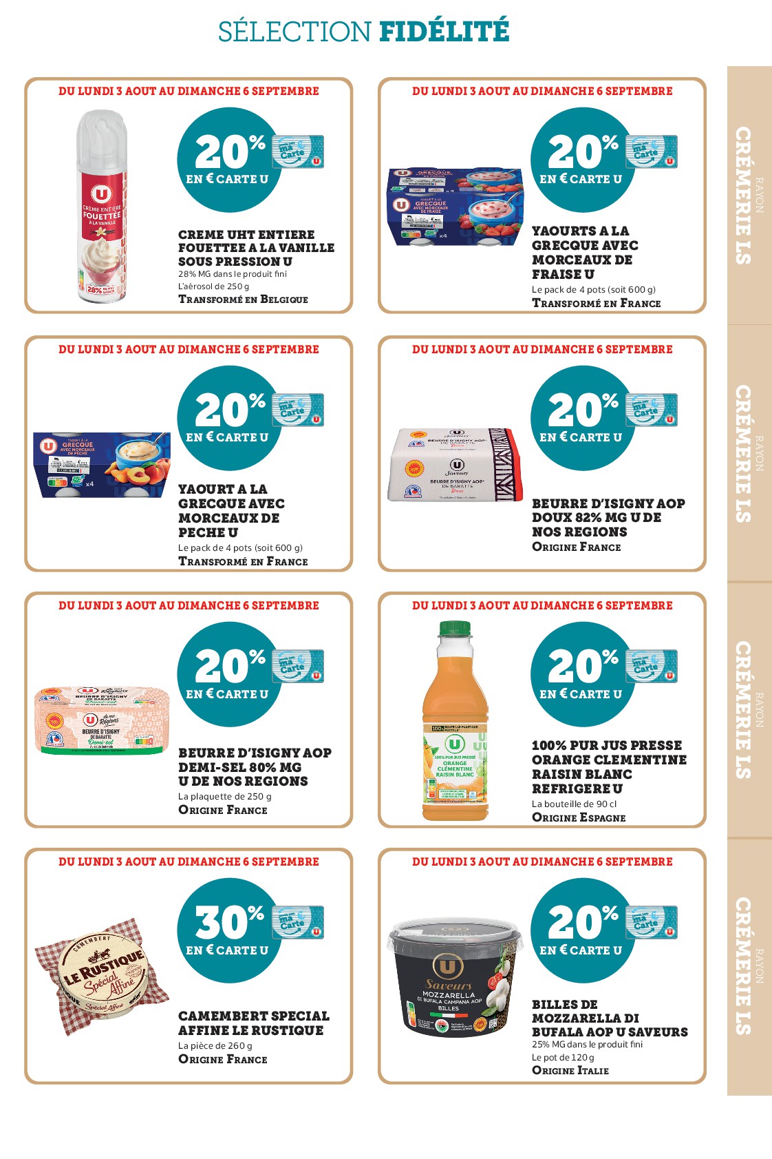 super-u - Current Super U - Ma sélection Carte U Aout leaflet valid from du lundi 03/08/2026 to du dimanche 06/09/2026 - page: 7