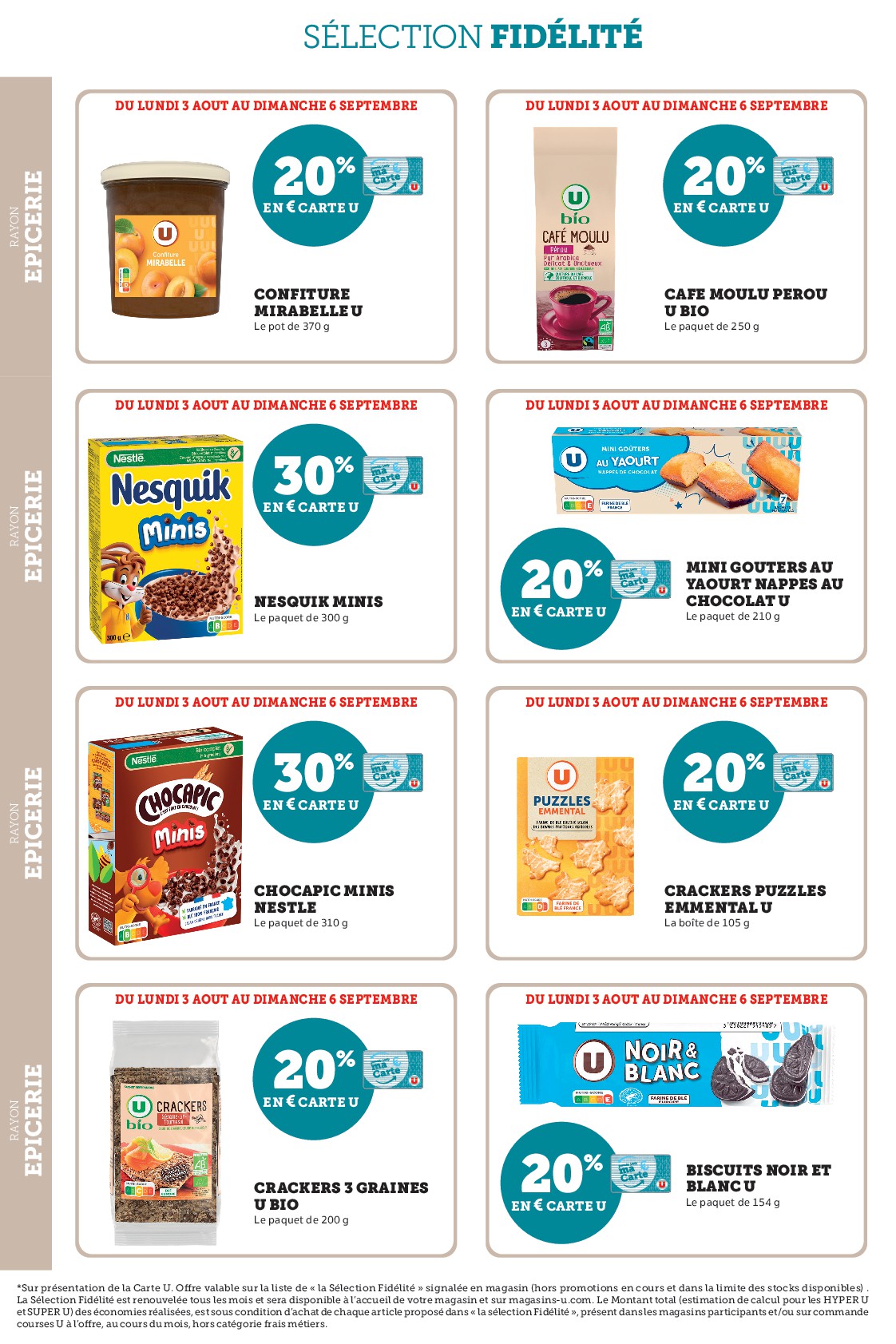super-u - Current Super U - Ma sélection Carte U Aout leaflet valid from du lundi 03/08/2026 to du dimanche 06/09/2026 - page: 16