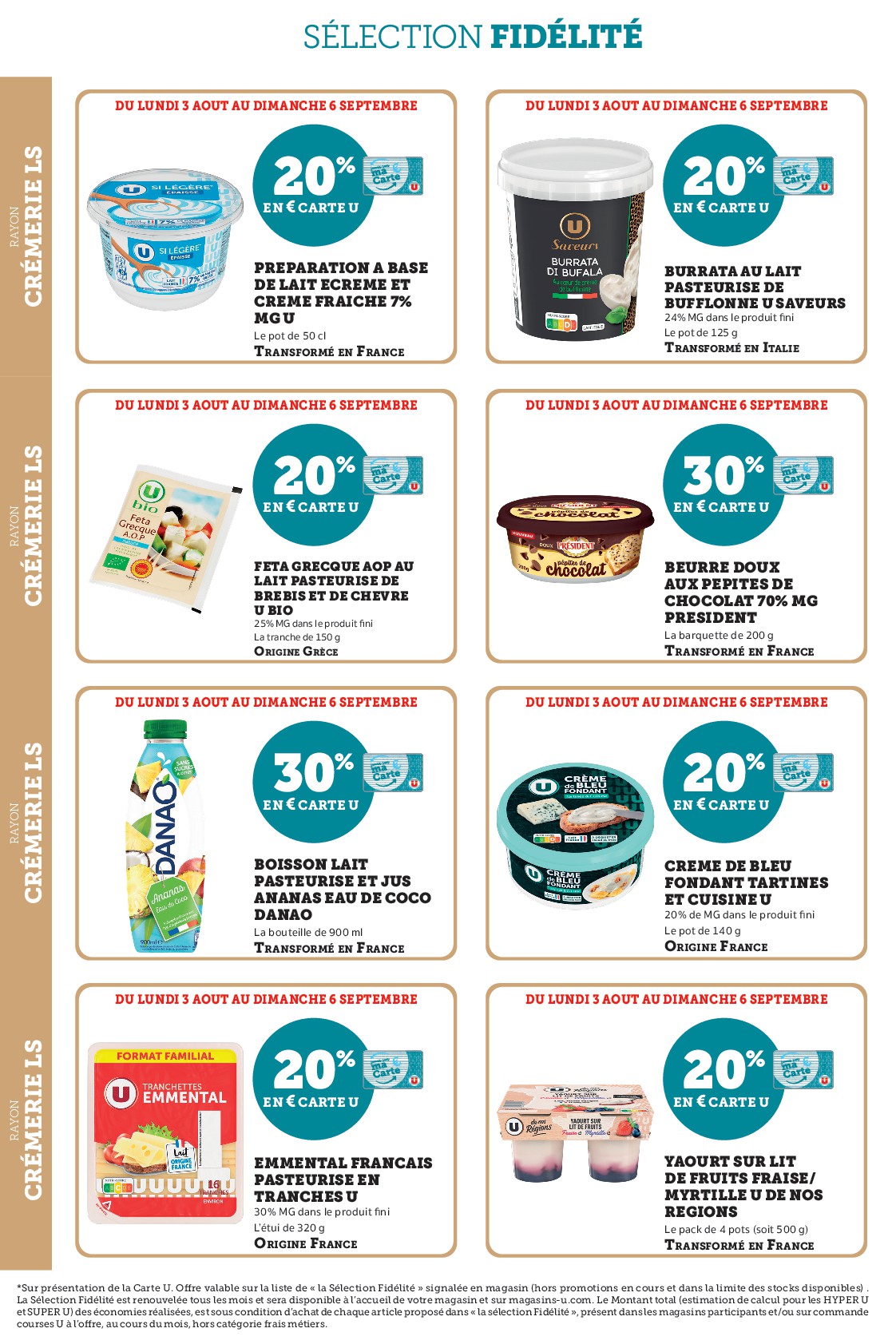 super-u - Current Super U - Ma sélection Carte U Aout leaflet valid from du lundi 03/08/2026 to du dimanche 06/09/2026 - page: 8
