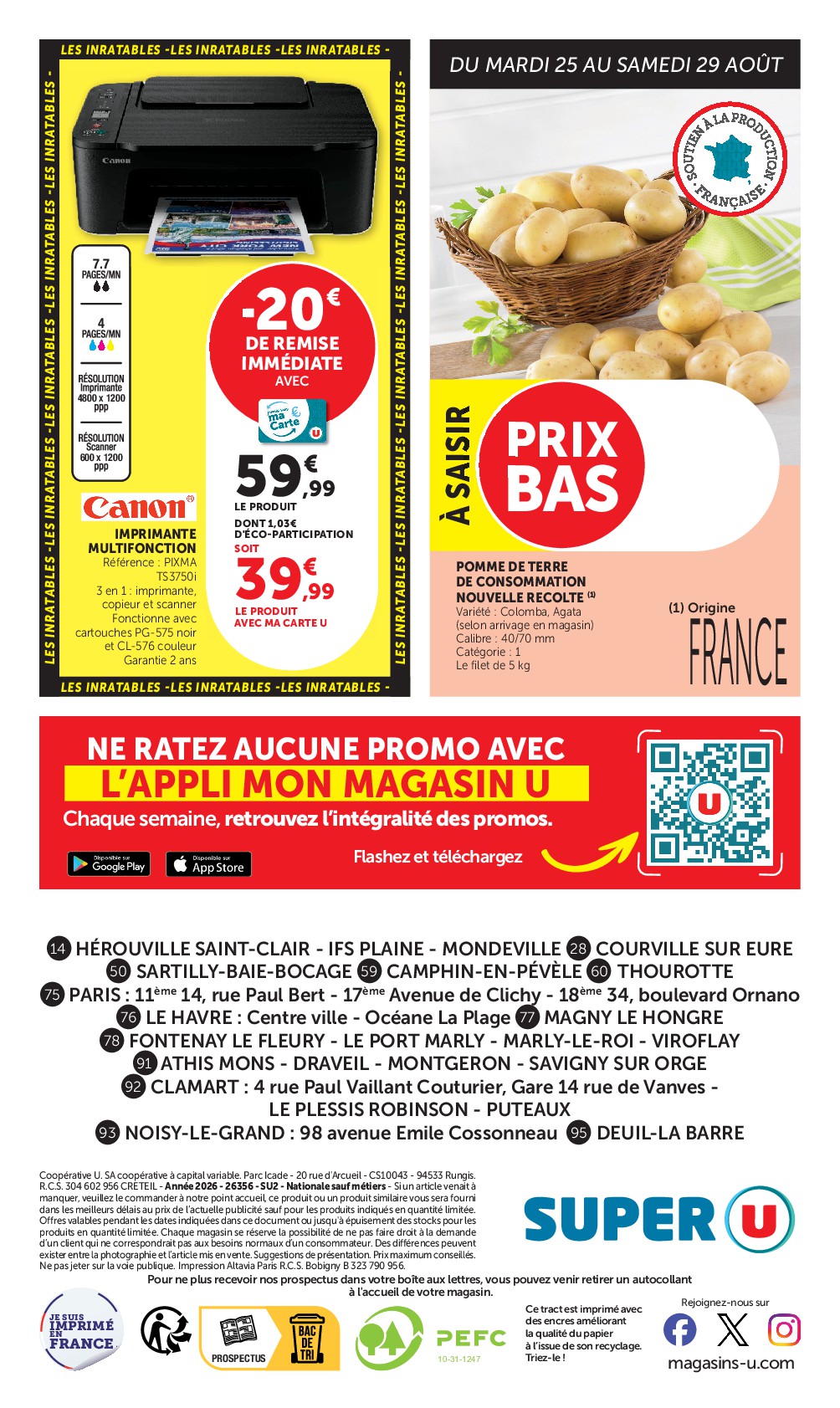 super-u - Prospectus Super U valide du du mardi 25/08/2026 au du dimanche 06/09/2026 - page: 28