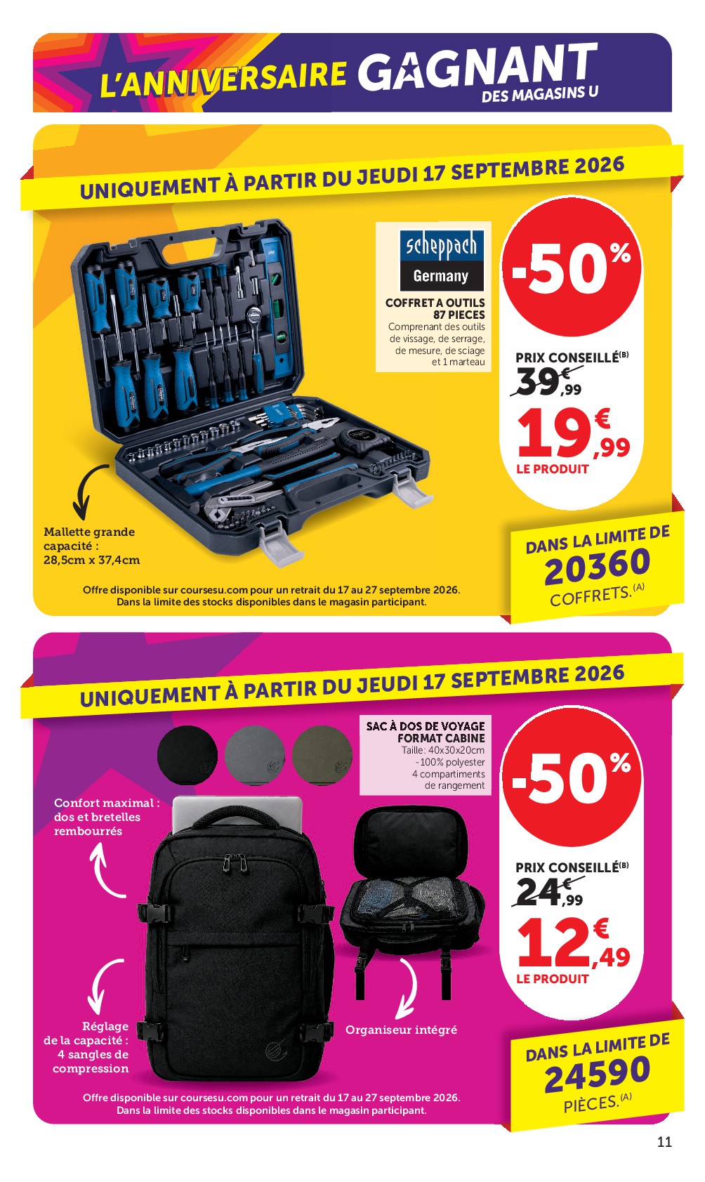 super-u - Flyer Super U pour la semaine prochaine du du mardi 15/09/2026 au du dimanche 27/09/2026 - page: 11