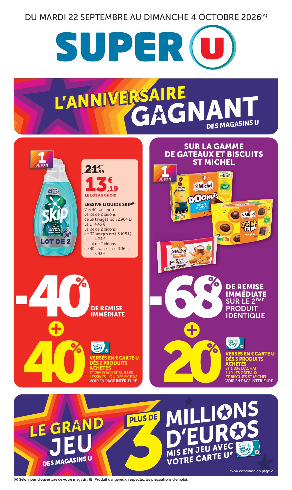 super-u - Prospectus Super U valide du du mardi 22/09/2026 au du dimanche 04/10/2026