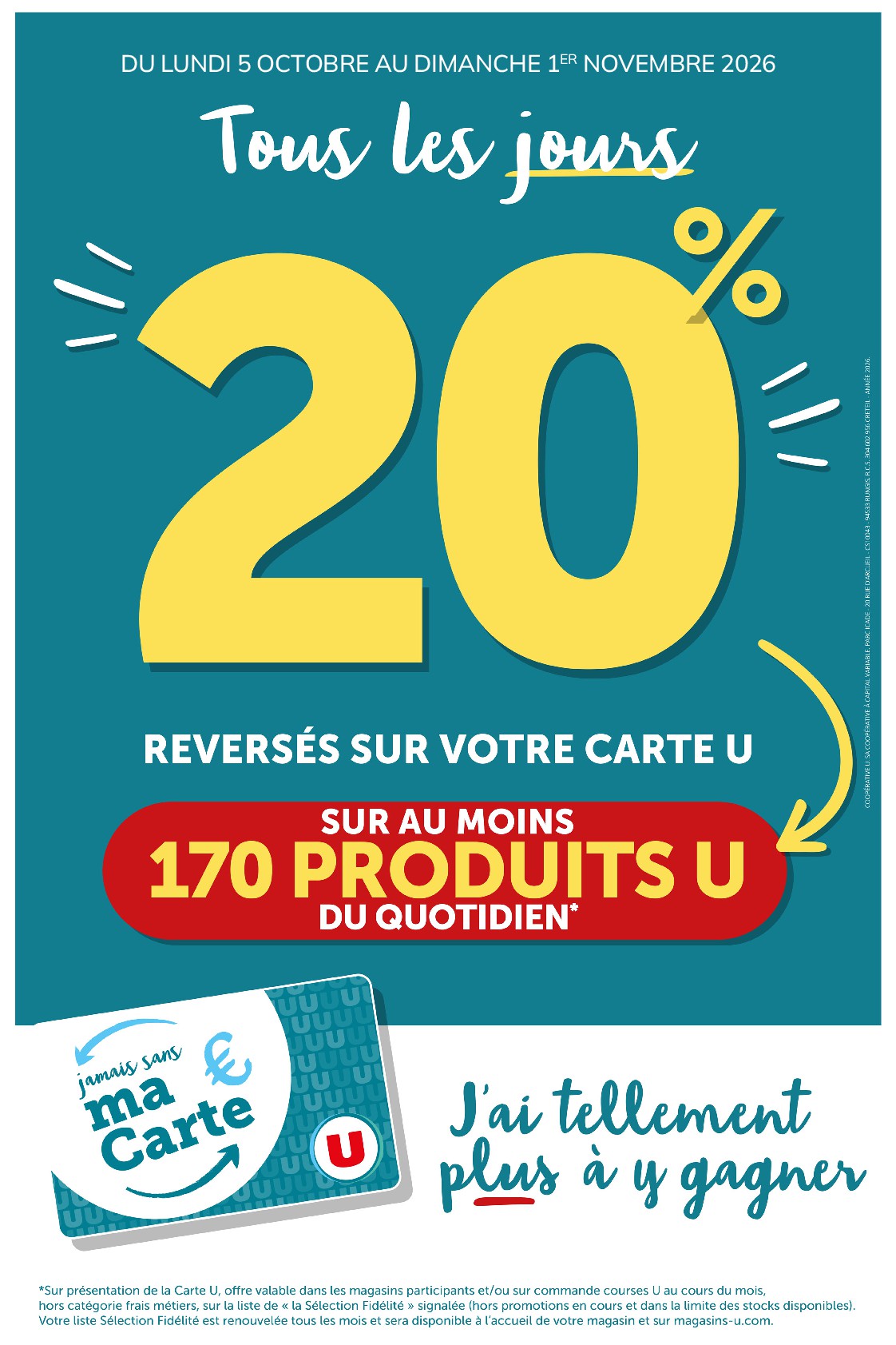 super-u - Current Super U - Ma sélection Carte U leaflet valid from du lundi 05/10/2026 to du dimanche 01/11/2026 - page: 1