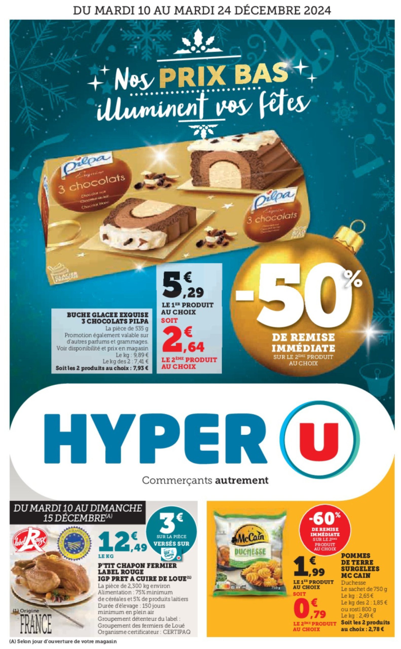 super-u - Catalogue Hyper U - Les prix bas de Noël valable dès 10/12 - 24/12