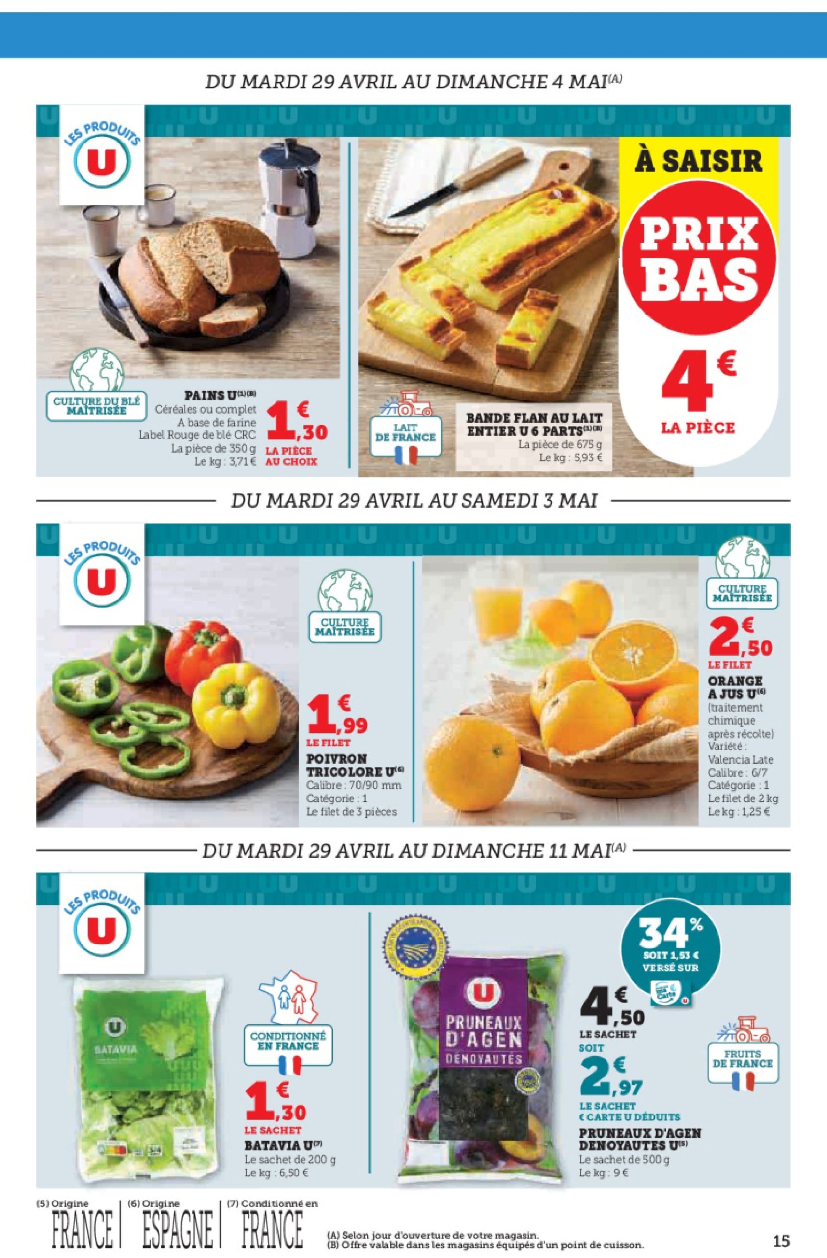 super-u - Catalogue Hyper U - Spécial cuisine traditionnelle à prix bas ! valable dès 29/04 - 11/05 - page: 15 super-u - Catalogue Hyper U - Spécial cuisine traditionnelle à prix bas ! valable dès 29/04 - 11/05 - page: 15