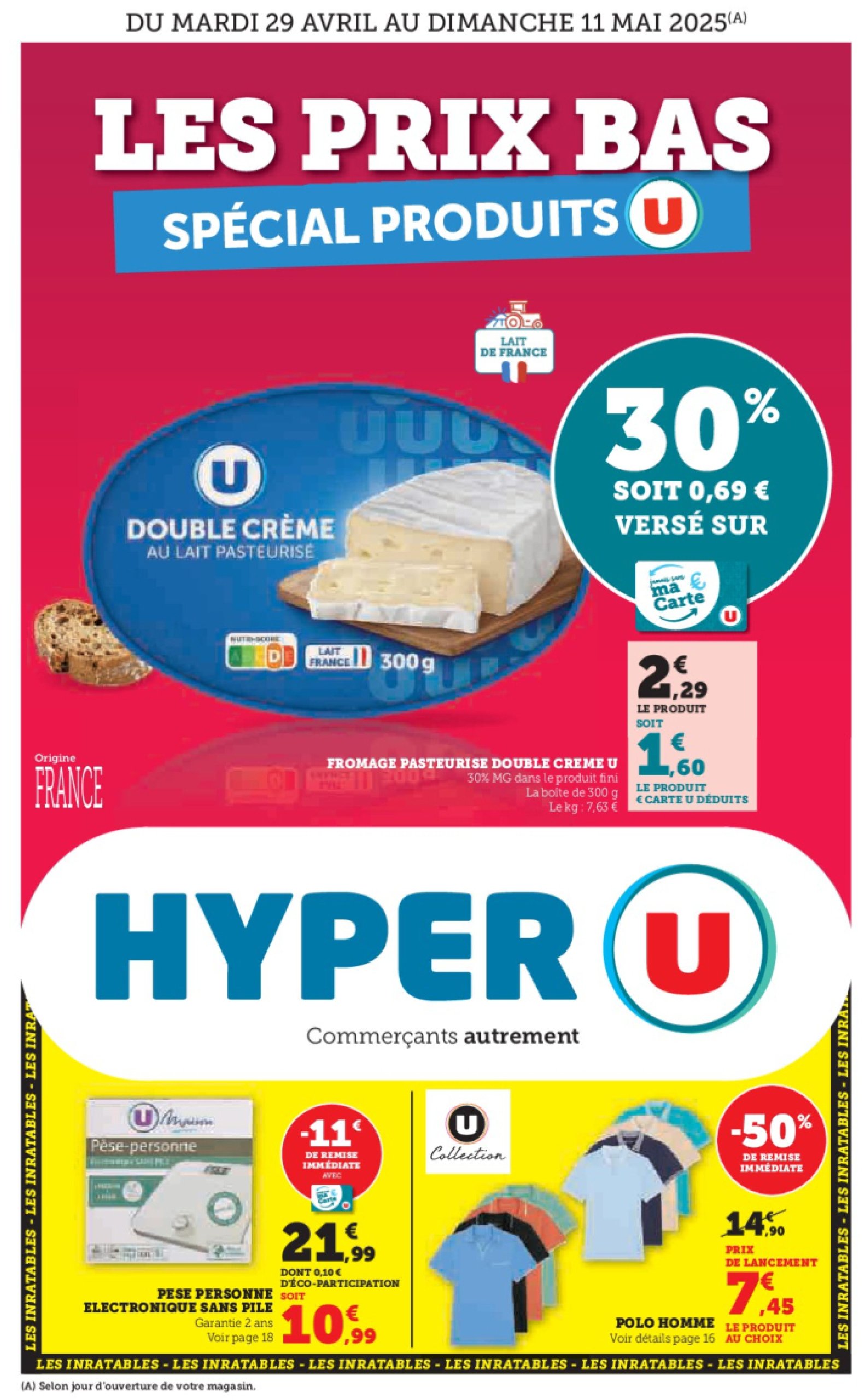super-u - Catalogue Hyper U - Spécial cuisine traditionnelle à prix bas ! valable dès 29/04 - 11/05