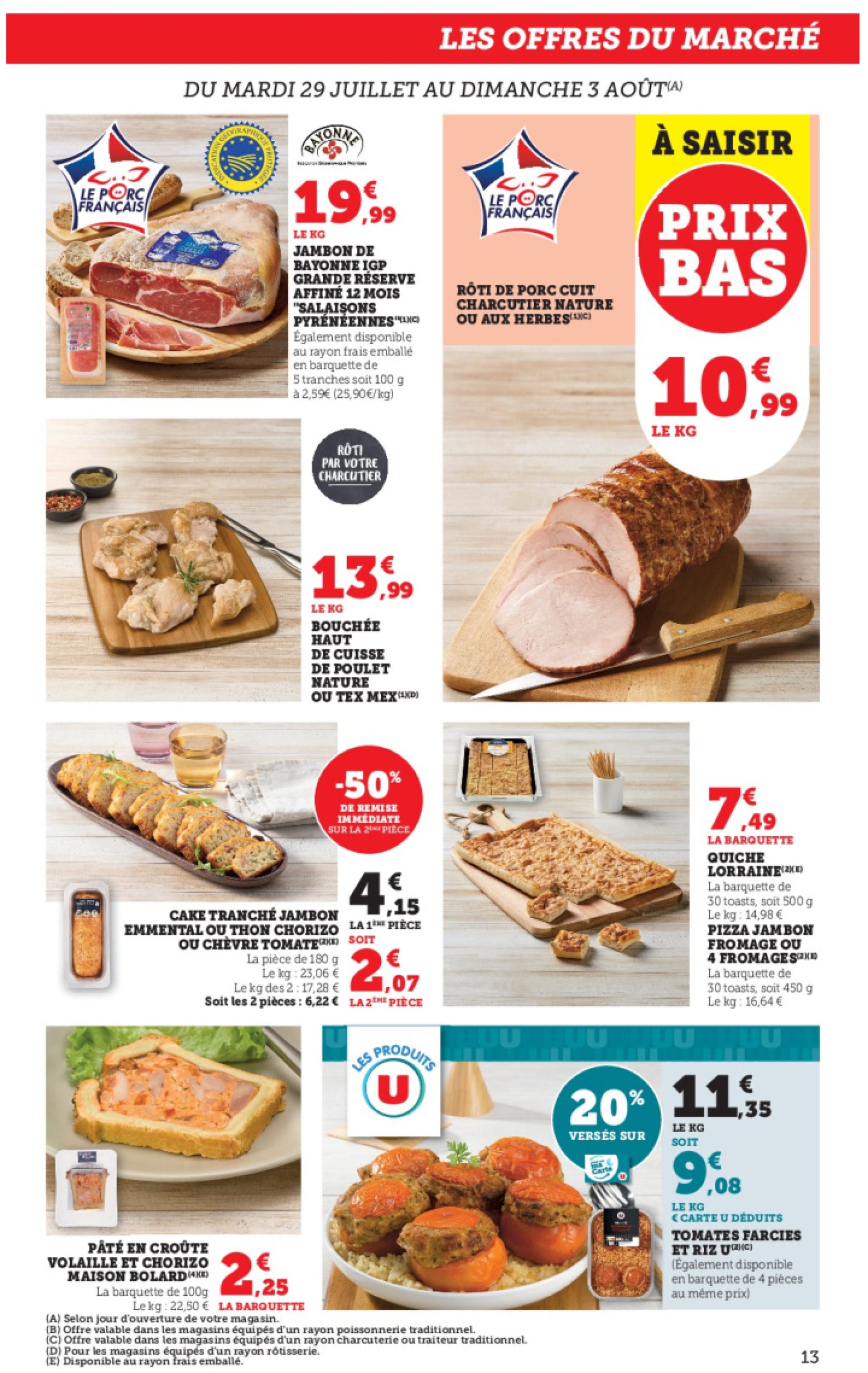 super-u - Catalogue Super U valable du 29/07 au 10/08 - page: 13