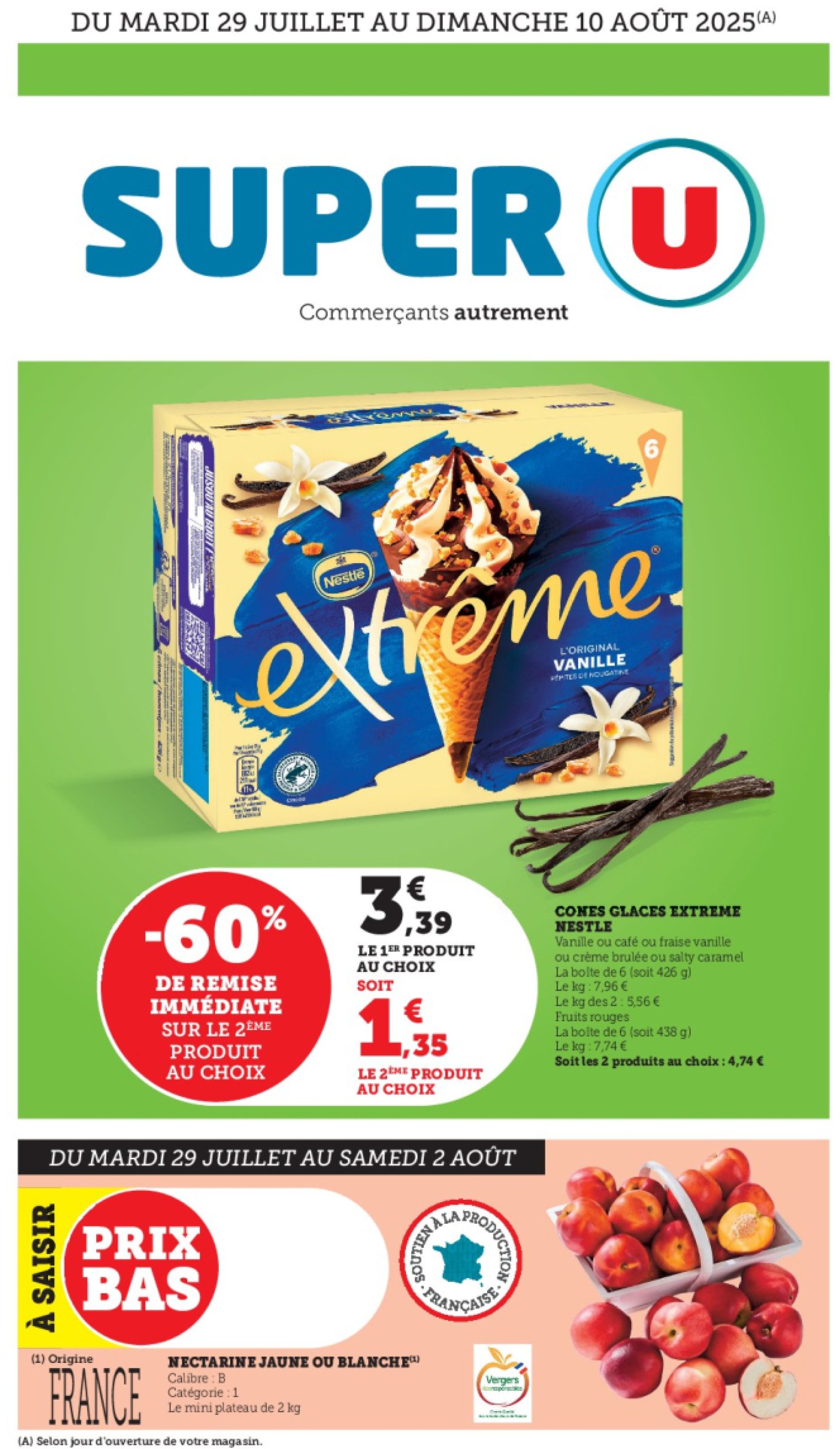 super-u - Catalogue Super U valable du 29/07 au 10/08 - page: 1