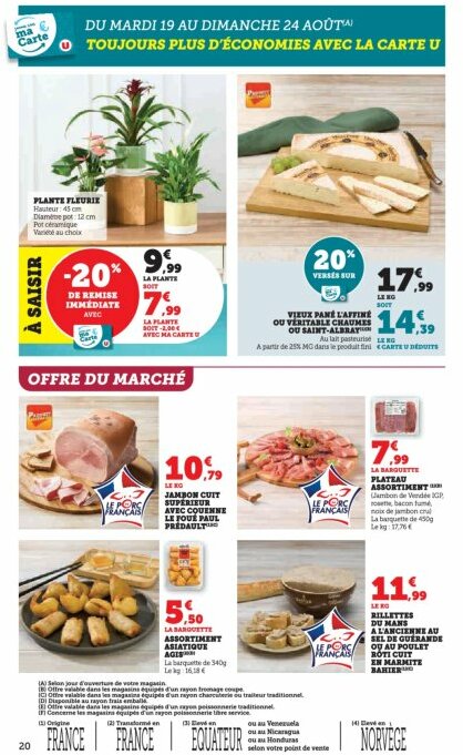 super-u - Catalogue Super U valable du 19/08 au 31/08 - page: 20