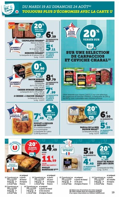 super-u - Catalogue Super U valable du 19/08 au 31/08 - page: 19