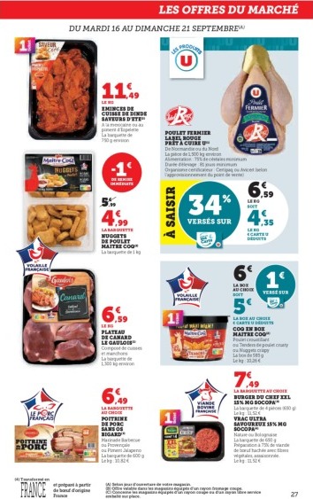 super-u - Catalogue Super U valable du 16/09 au 28/09 - page: 27