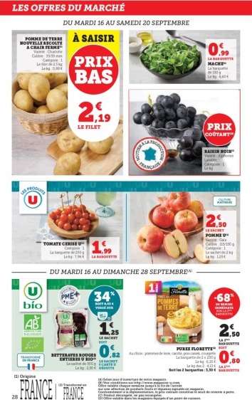 super-u - Catalogue Super U valable du 16/09 au 28/09 - page: 28