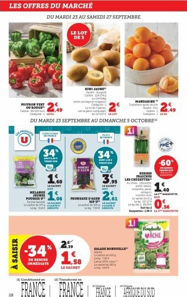 super-u - Catalogue Super U valable du 23/09 au 05/10 - page: 28