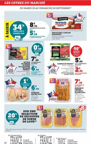 super-u - Catalogue Super U valable du 23/09 au 05/10 - page: 26