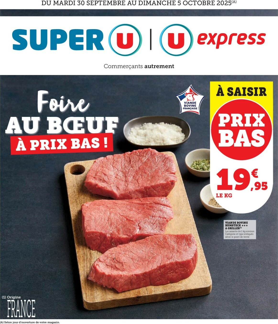 super-u - Catalogue Super U - Express valable du 30/09 au 05/10