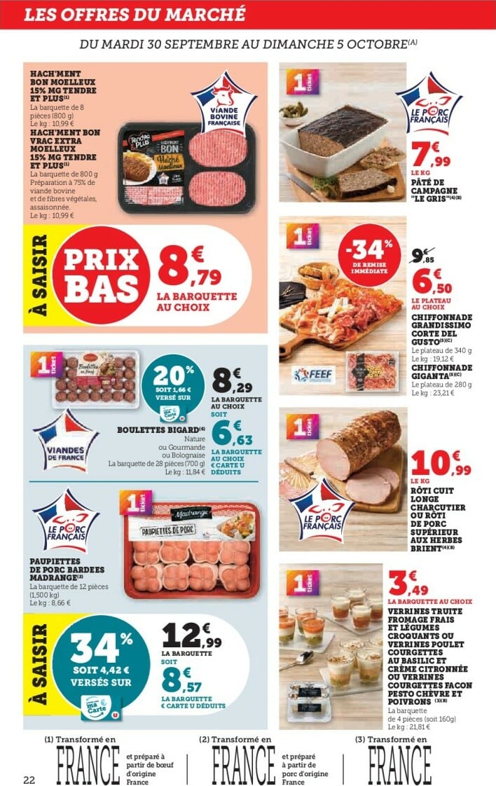 super-u - Catalogue Super U valable du 30/09 au 12/10 - page: 22