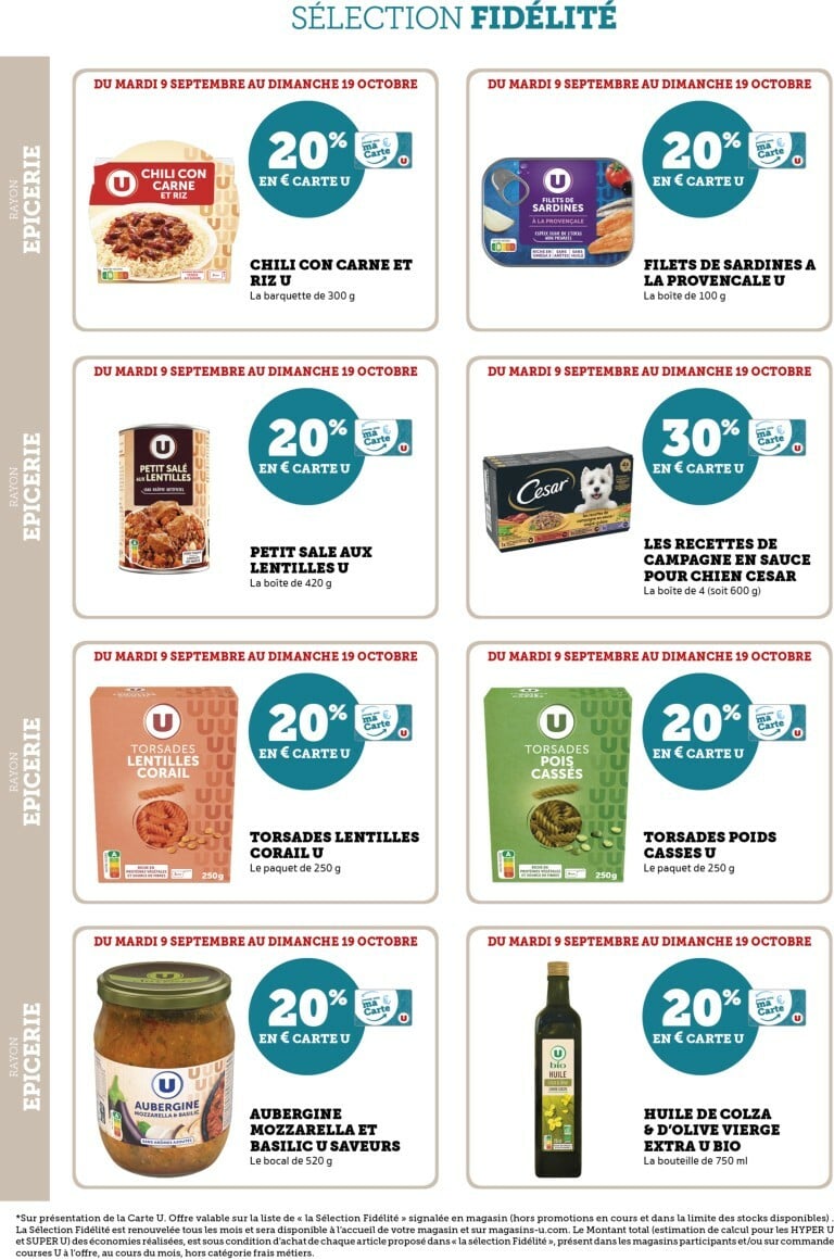 super-u - Catalogue Super U - Ma Sélection Carte U valable du 09/09 au 19/10 - page: 24