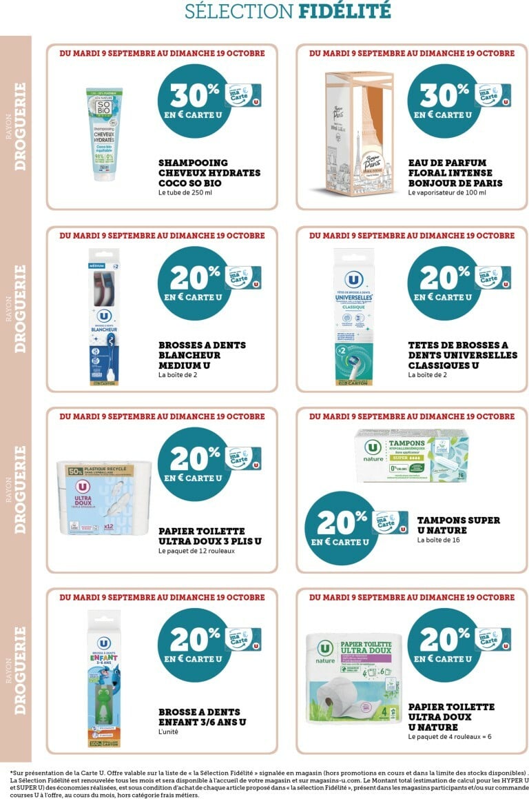 super-u - Catalogue Super U - Ma Sélection Carte U valable du 09/09 au 19/10 - page: 14