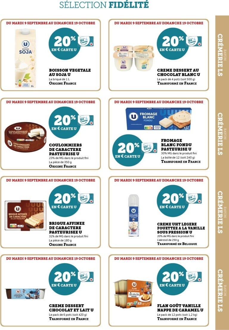 super-u - Catalogue Super U - Ma Sélection Carte U valable du 09/09 au 19/10 - page: 5