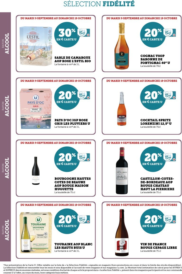 super-u - Catalogue Super U - Ma Sélection Carte U valable du 09/09 au 19/10 - page: 30