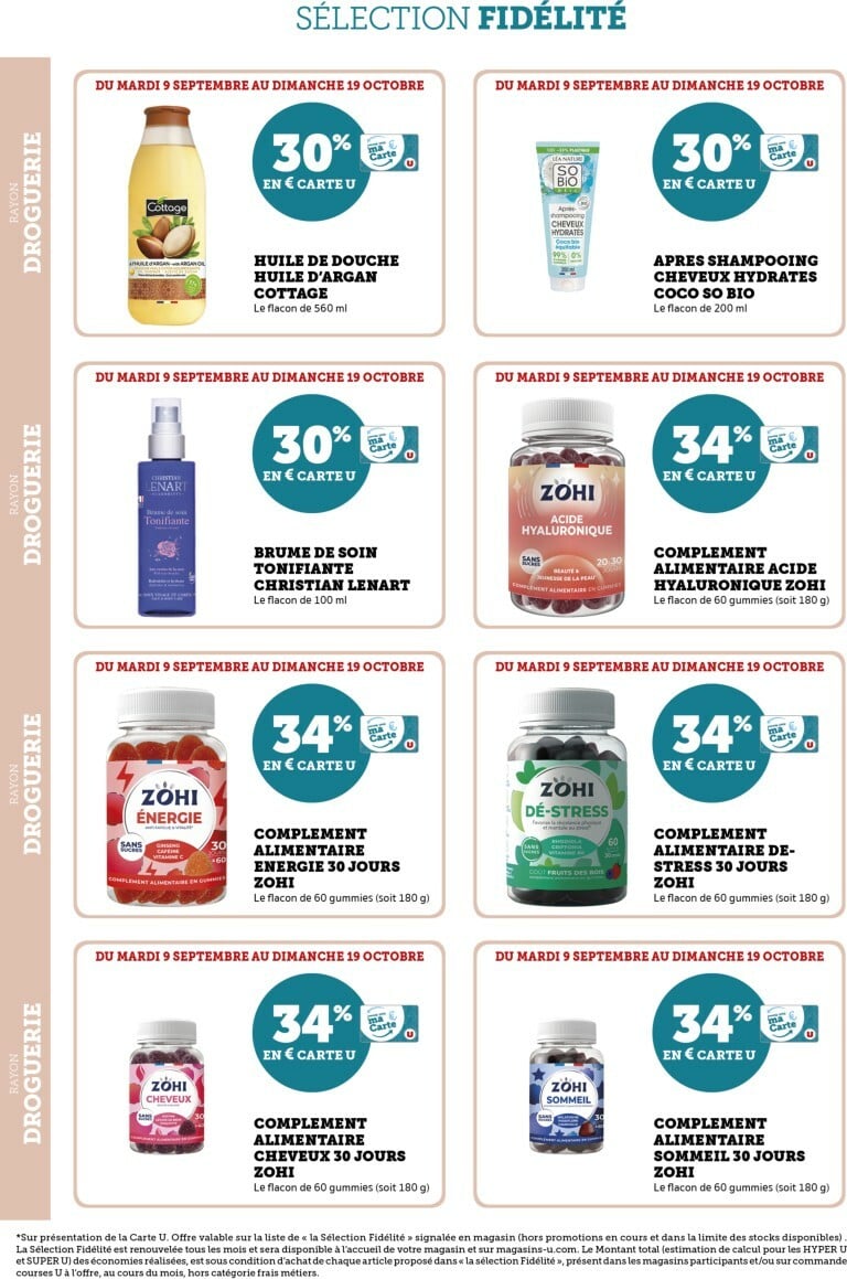 super-u - Catalogue Super U - Ma Sélection Carte U valable du 09/09 au 19/10 - page: 12