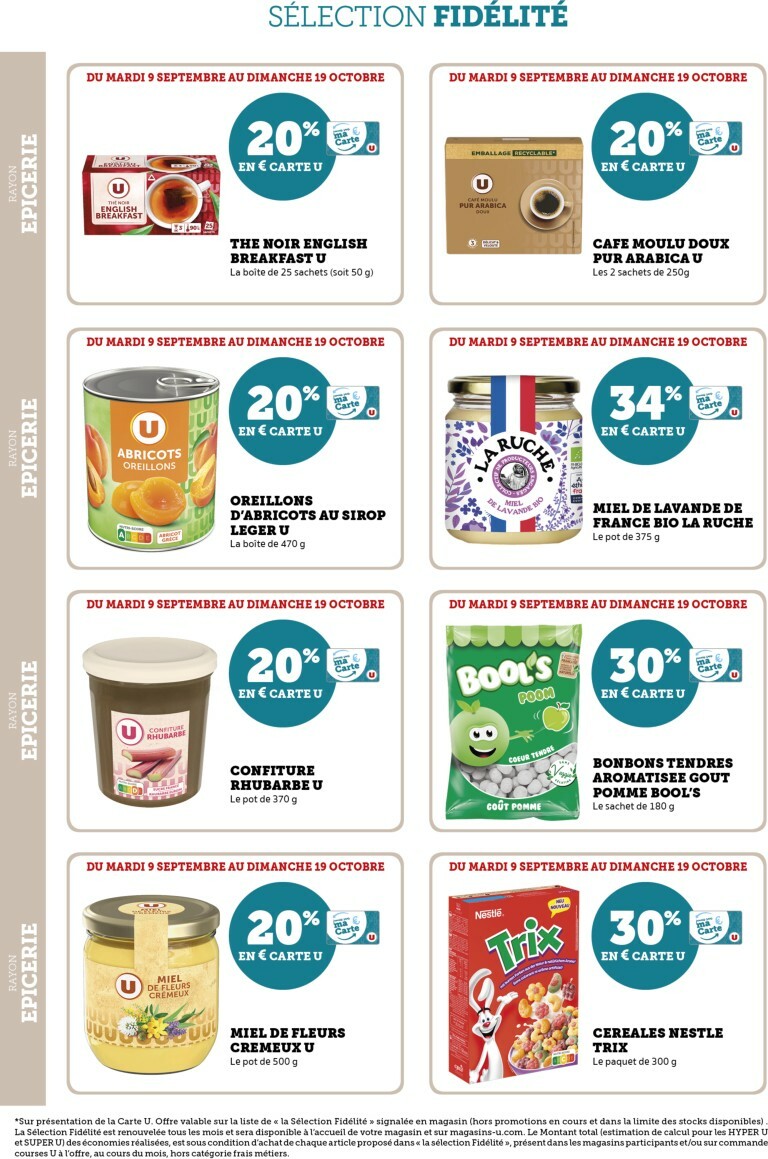 super-u - Catalogue Super U - Ma Sélection Carte U valable du 09/09 au 19/10 - page: 16