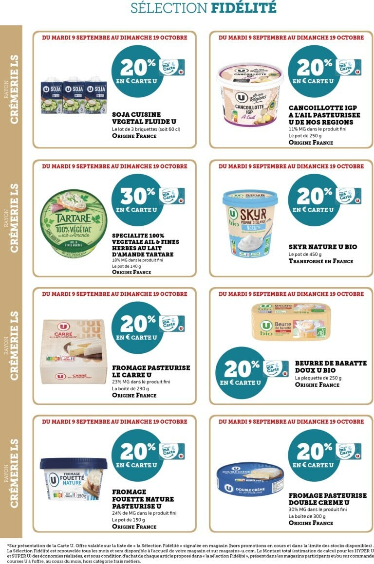 super-u - Catalogue Super U - Ma Sélection Carte U valable du 09/09 au 19/10 - page: 6