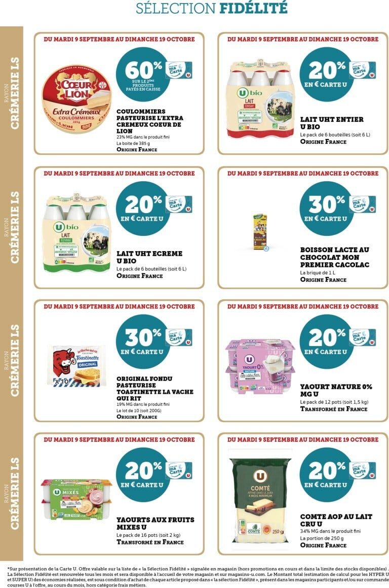 super-u - Catalogue Super U - Ma Sélection Carte U valable du 09/09 au 19/10 - page: 8