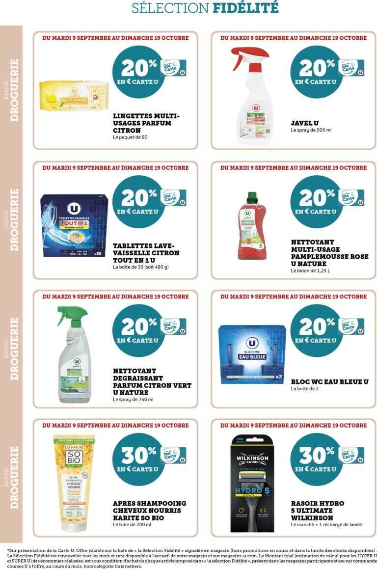 super-u - Catalogue Super U - Ma Sélection Carte U valable du 09/09 au 19/10 - page: 10