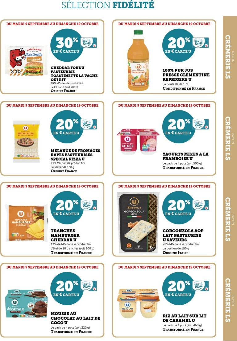 super-u - Catalogue Super U - Ma Sélection Carte U valable du 09/09 au 19/10 - page: 7