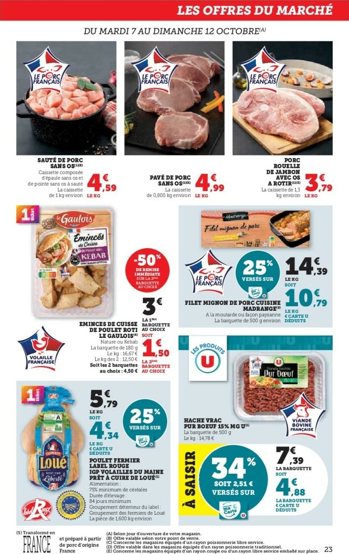 super-u - Catalogue Super U valable du 07/10 au 19/10 - page: 23