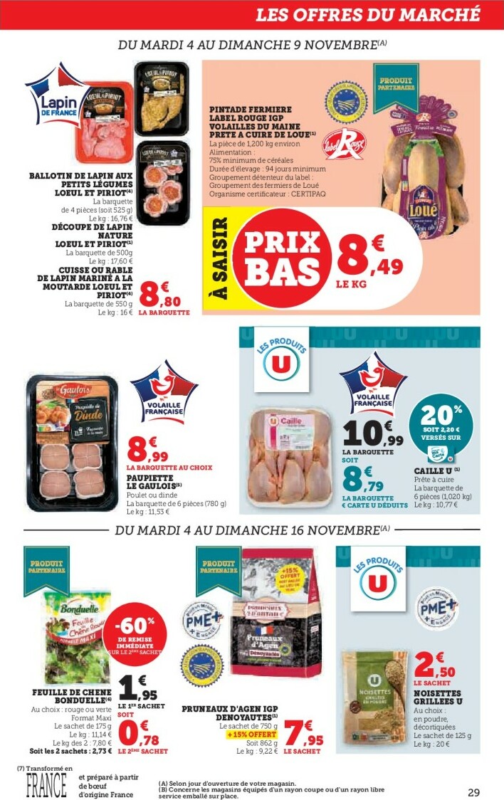 super-u - Catalogue Super U valable du 04/11 au 16/11 - page: 29