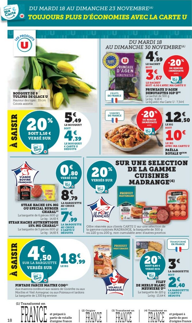 super-u - Catalogue Super U - Les prix bas de la semaine - PARIS valable du 18/11 au 30/11 - page: 18