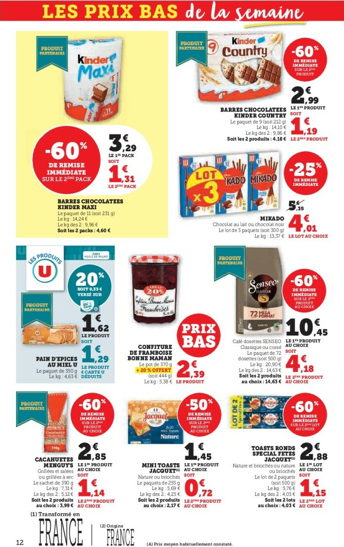 super-u - Catalogue Super U - Les prix bas de la semaine - PARIS valable du 18/11 au 30/11 - page: 12
