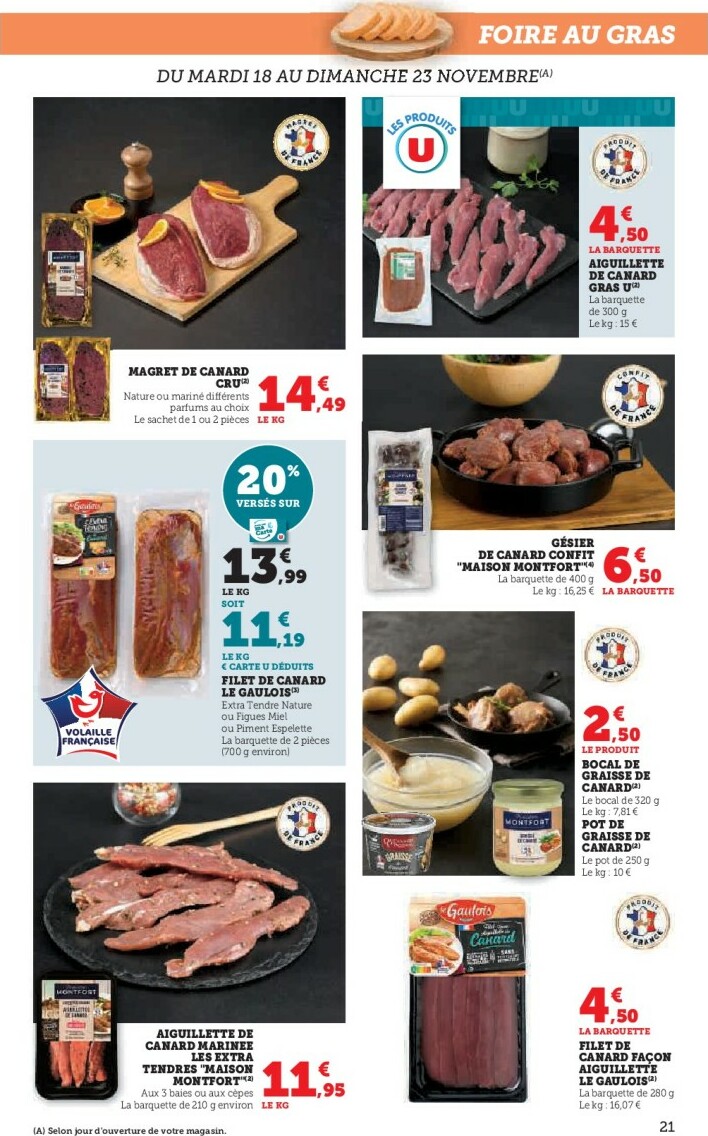 super-u - Catalogue Super U - Les prix bas de la semaine - PARIS valable du 18/11 au 30/11 - page: 21