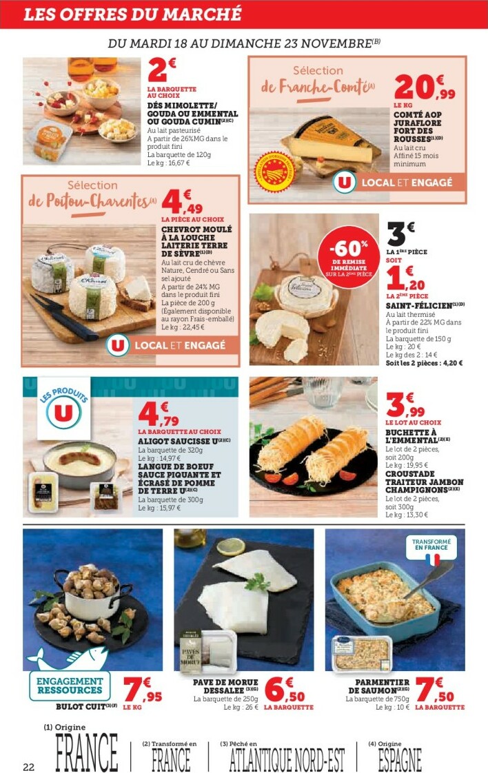 super-u - Catalogue Super U - Les prix bas de la semaine valable du 18/11 au 30/11 - page: 22