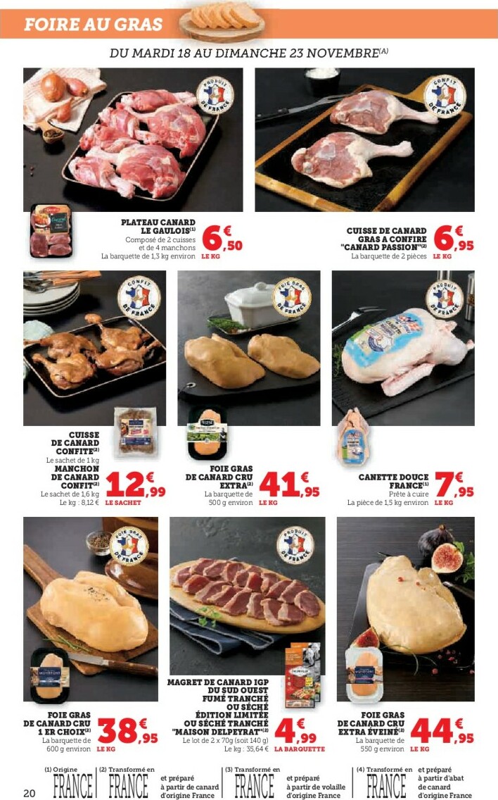 super-u - Catalogue Super U - Les prix bas de la semaine valable du 18/11 au 30/11 - page: 20