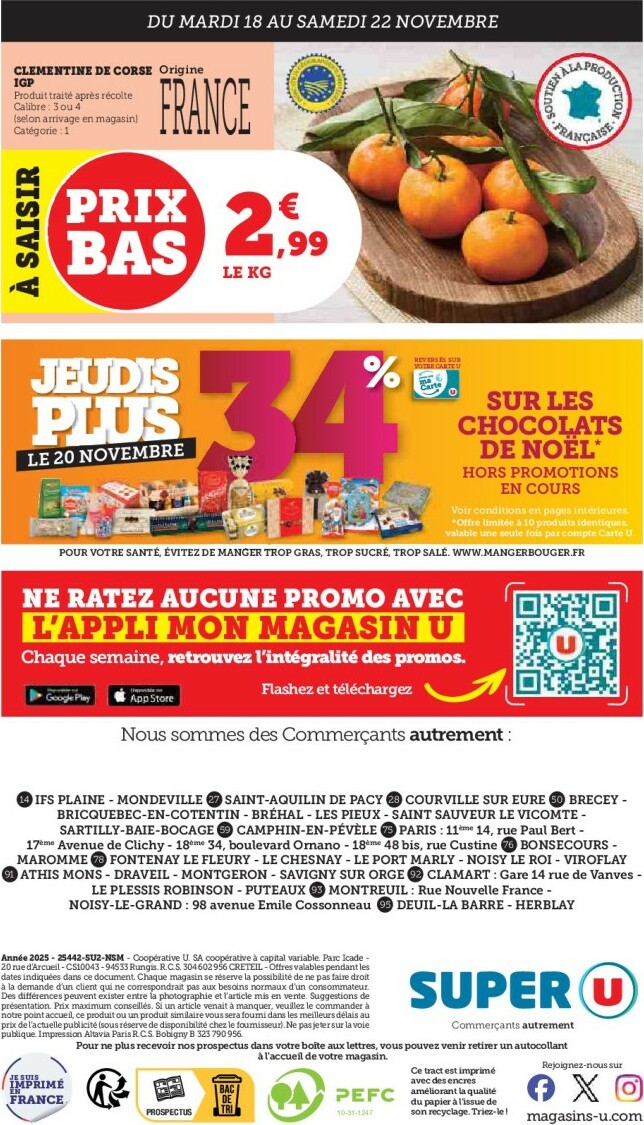 super-u - Catalogue Super U - Les prix bas de la semaine valable du 18/11 au 30/11 - page: 28