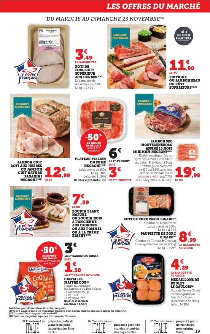 super-u - Catalogue Super U - Les prix bas de la semaine valable du 18/11 au 30/11 - page: 19