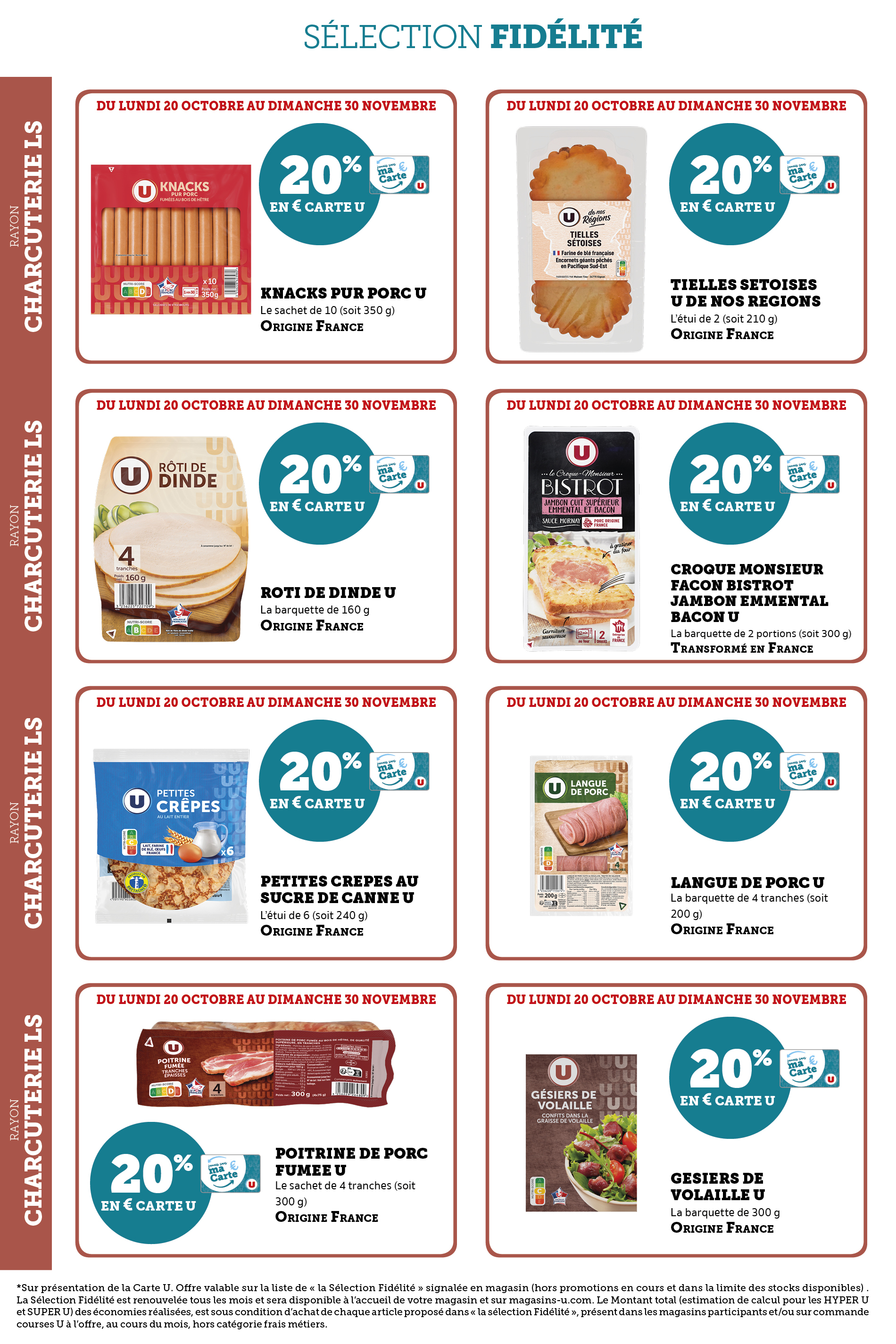 super-u - Catalogue Super U - Ma sélection Carte U valable du 20/10 au 30/11 - page: 4