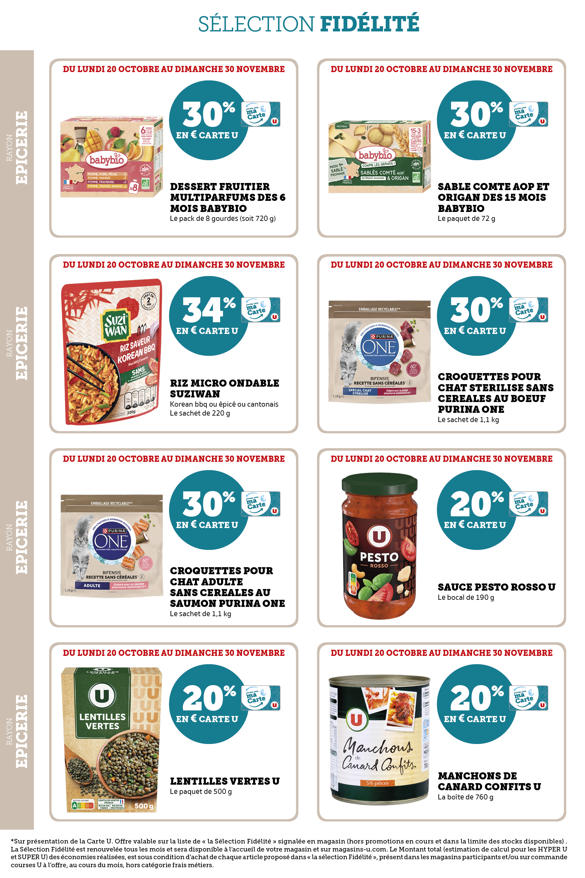 super-u - Catalogue Super U - Ma sélection Carte U valable du 20/10 au 30/11 - page: 26