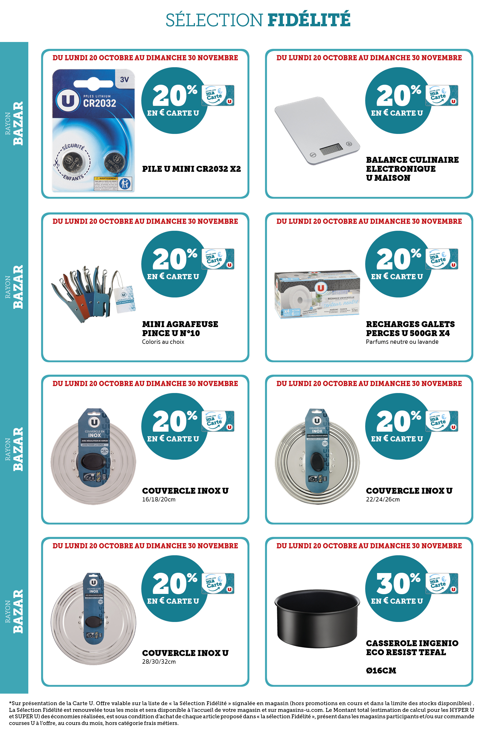 super-u - Catalogue Super U - Ma sélection Carte U valable du 20/10 au 30/11 - page: 40