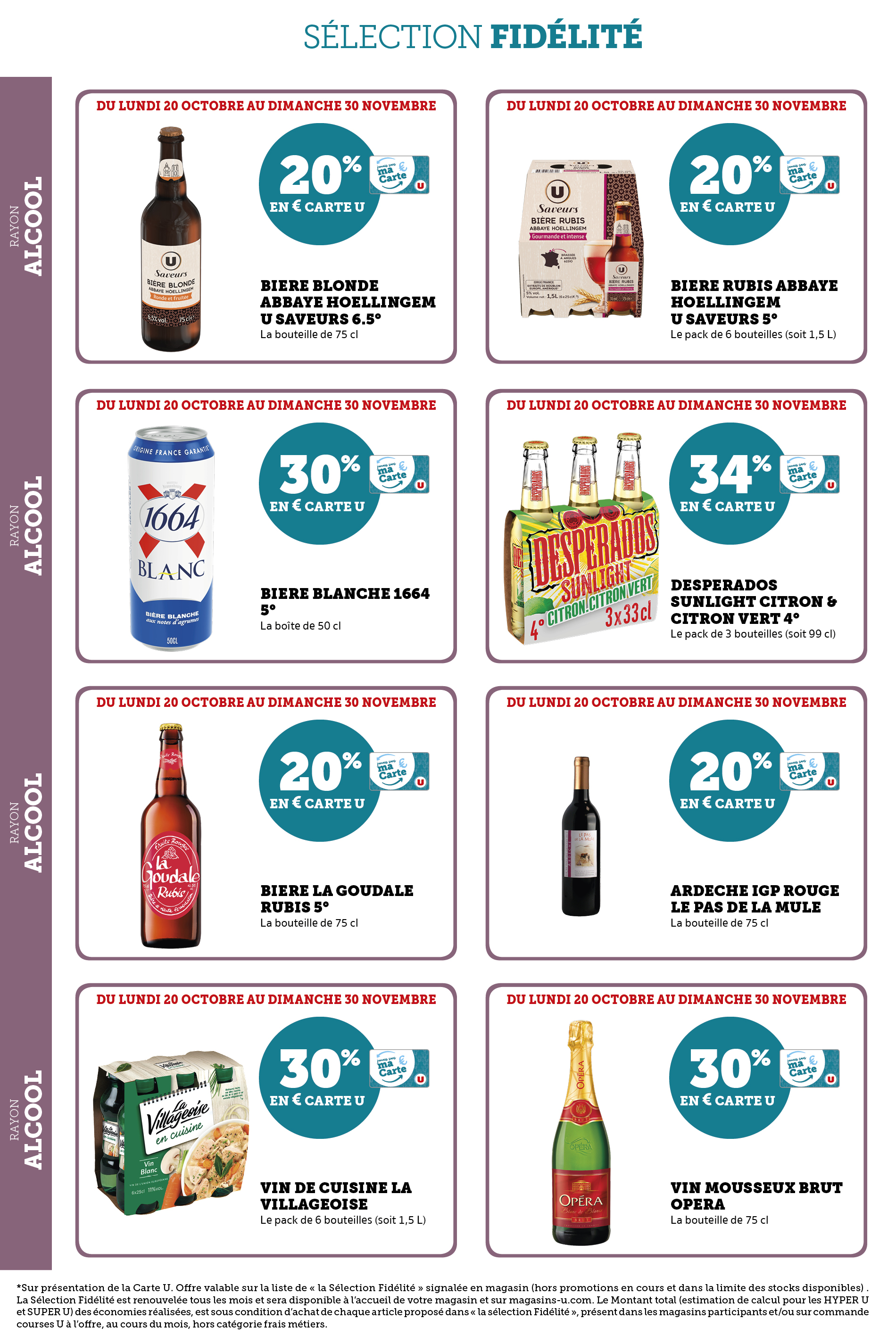 super-u - Catalogue Super U - Ma sélection Carte U valable du 20/10 au 30/11 - page: 30