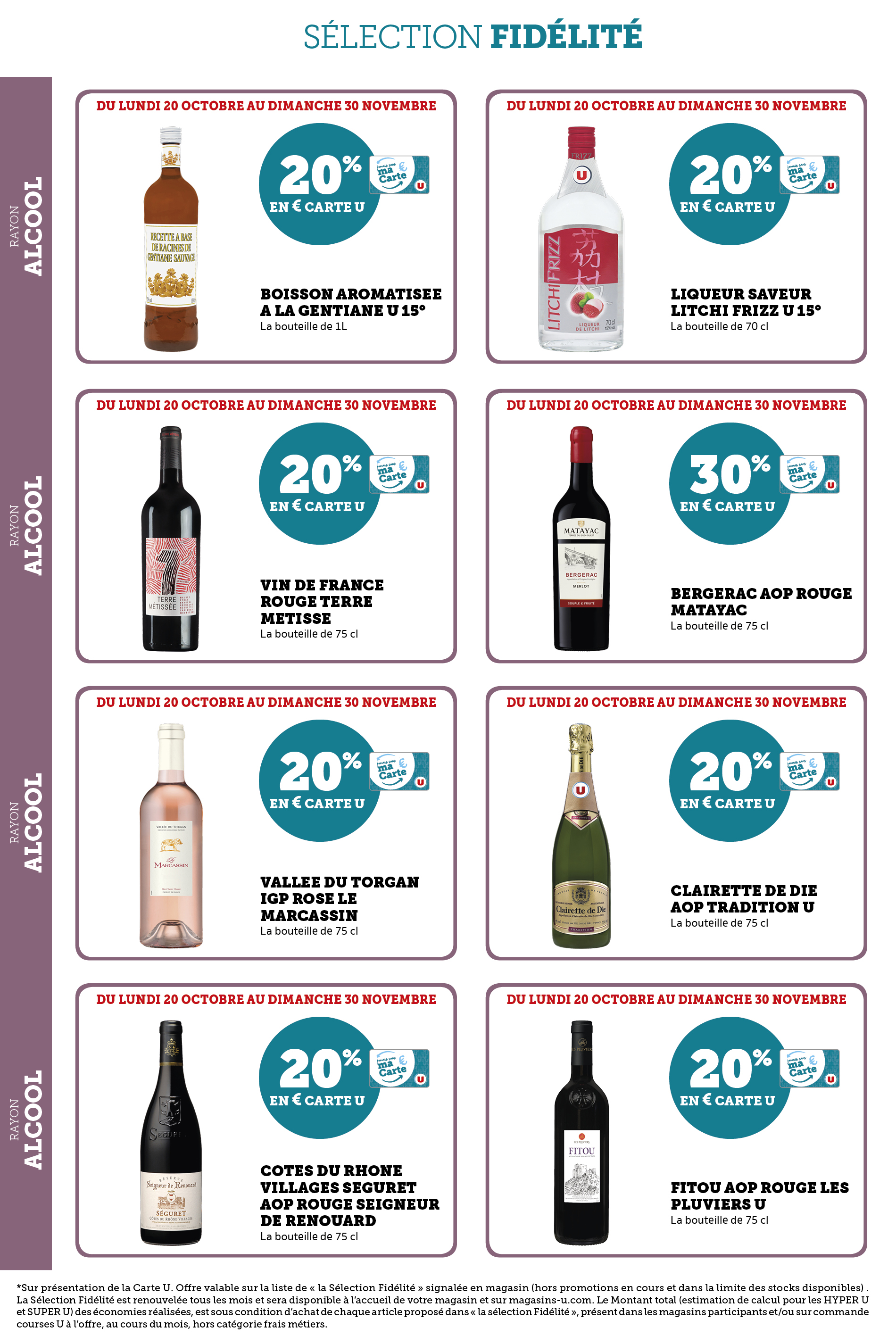super-u - Catalogue Super U - Ma sélection Carte U valable du 20/10 au 30/11 - page: 32