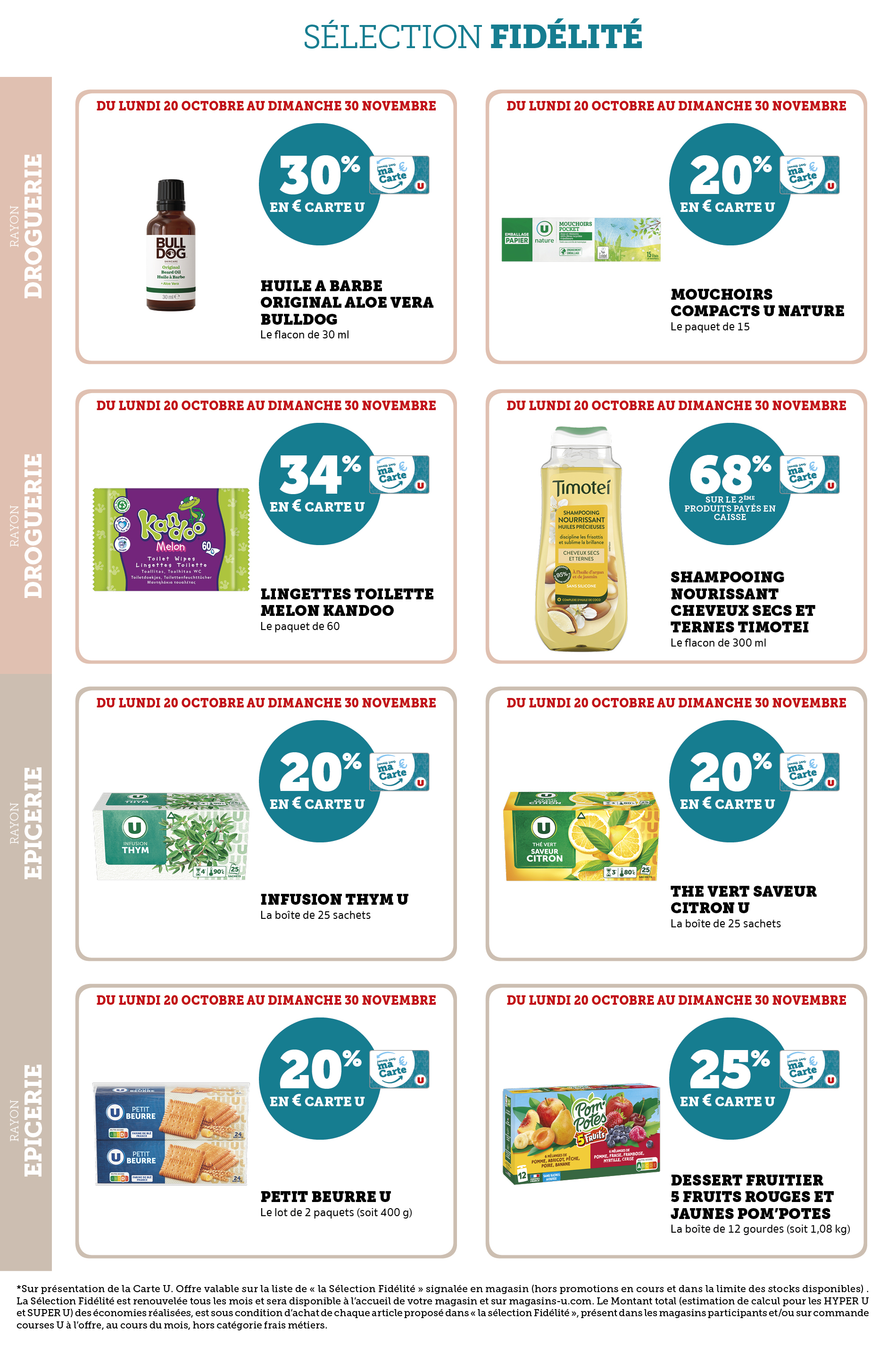 super-u - Catalogue Super U - Ma sélection Carte U valable du 20/10 au 30/11 - page: 16