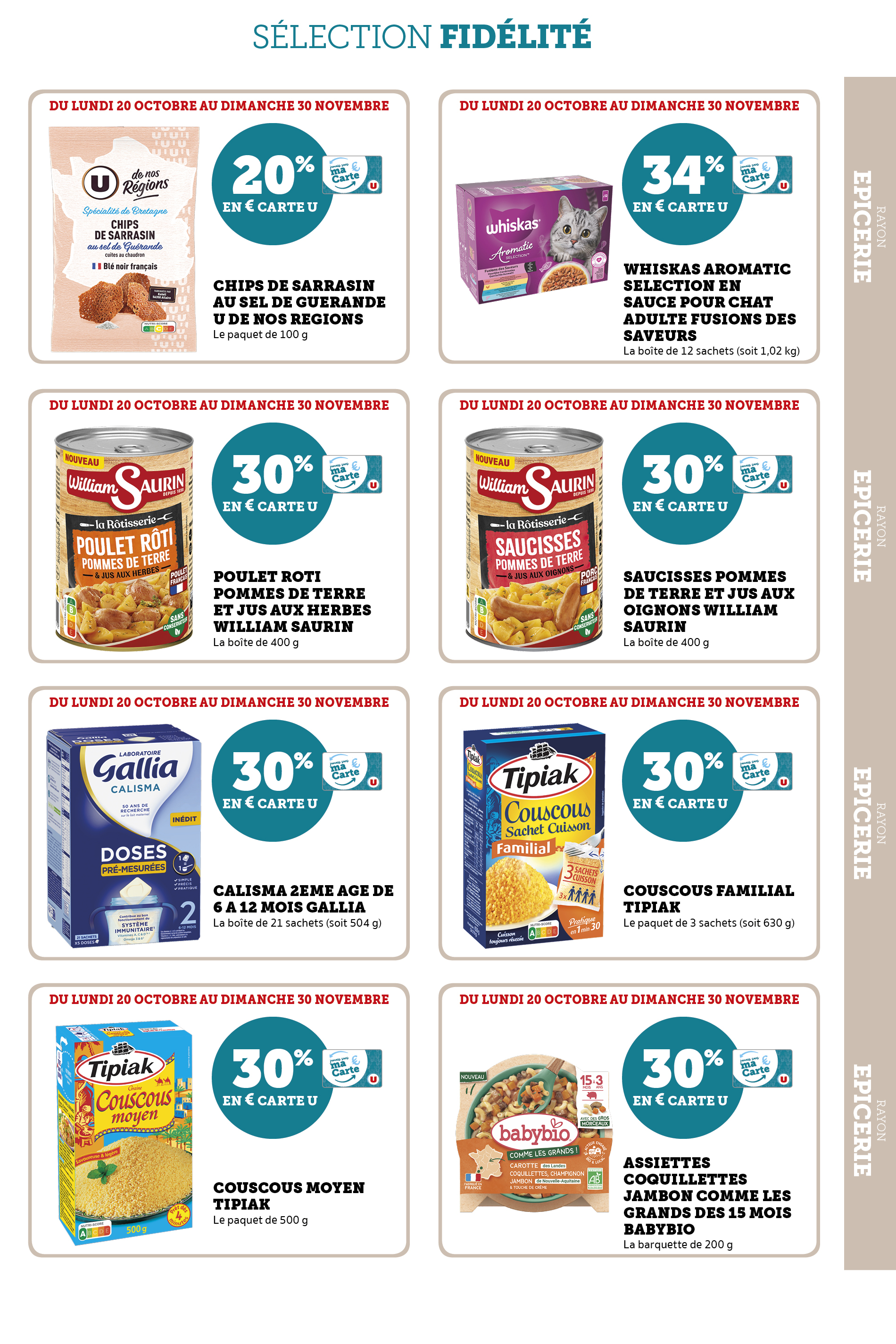 super-u - Catalogue Super U - Ma sélection Carte U valable du 20/10 au 30/11 - page: 25