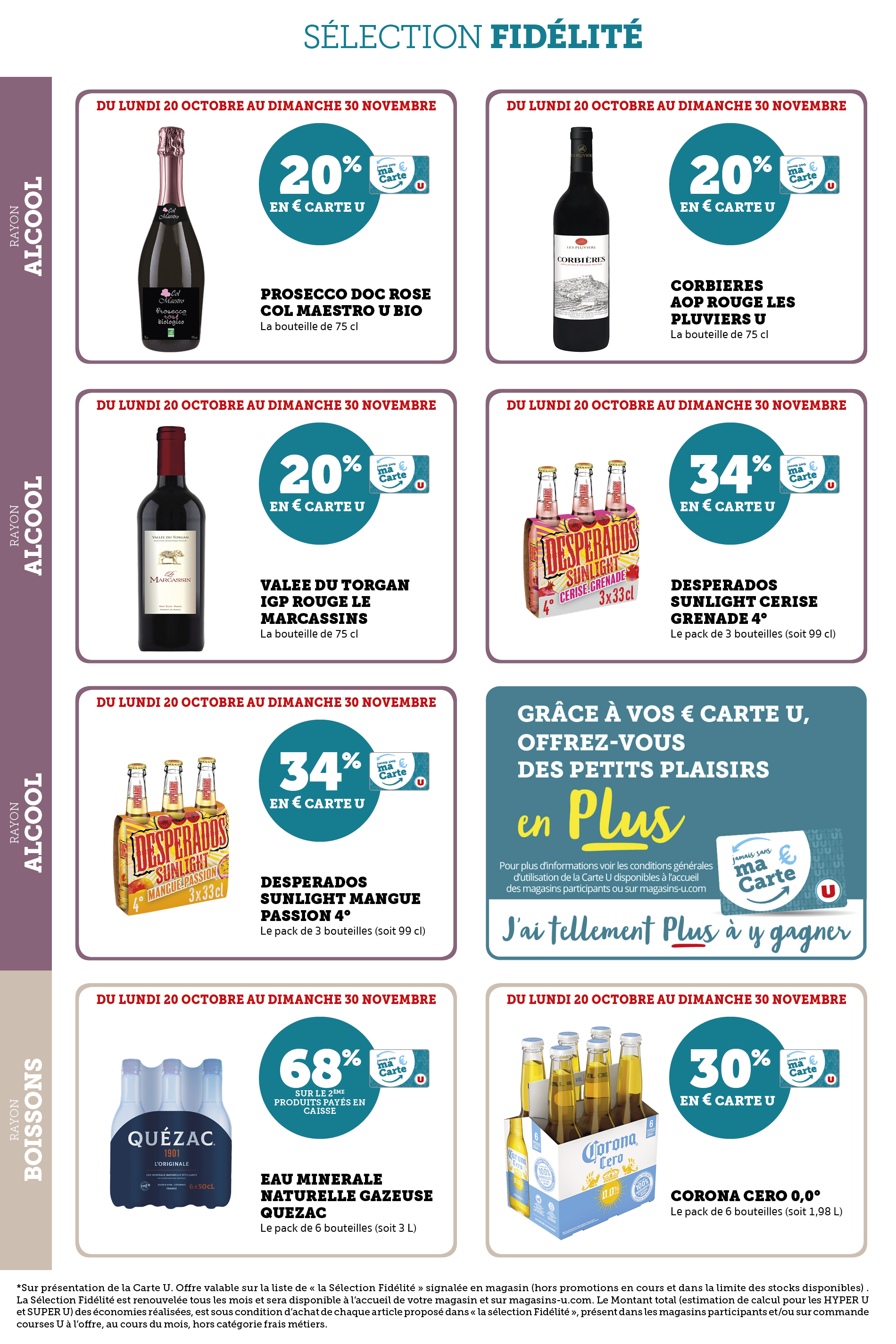 super-u - Catalogue Super U - Ma sélection Carte U valable du 20/10 au 30/11 - page: 34