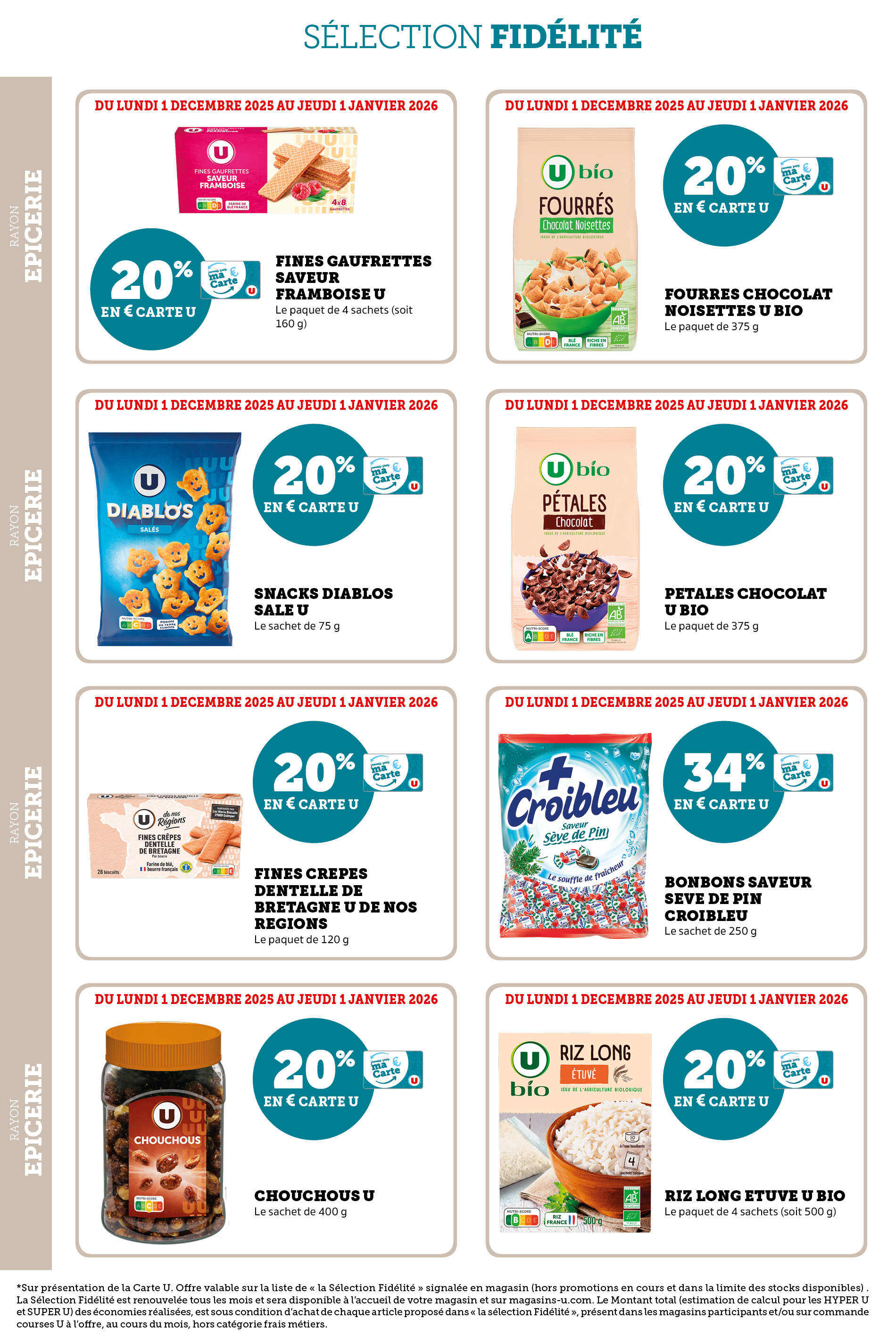 super-u - Catalogue Super U - Ma sélection Carte U décembre valable du 01/12 au 01/01 - page: 18