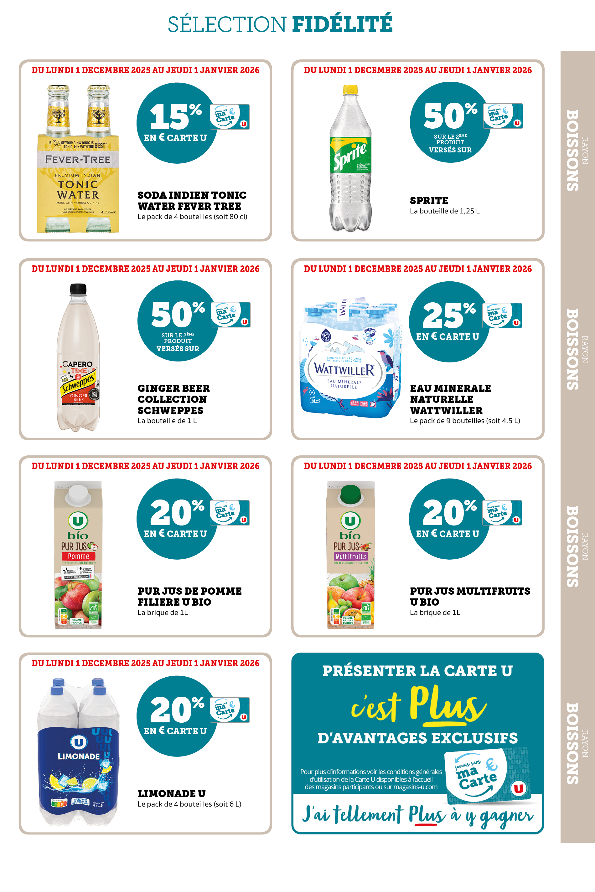 super-u - Catalogue Super U - Ma sélection Carte U décembre valable du 01/12 au 01/01 - page: 37