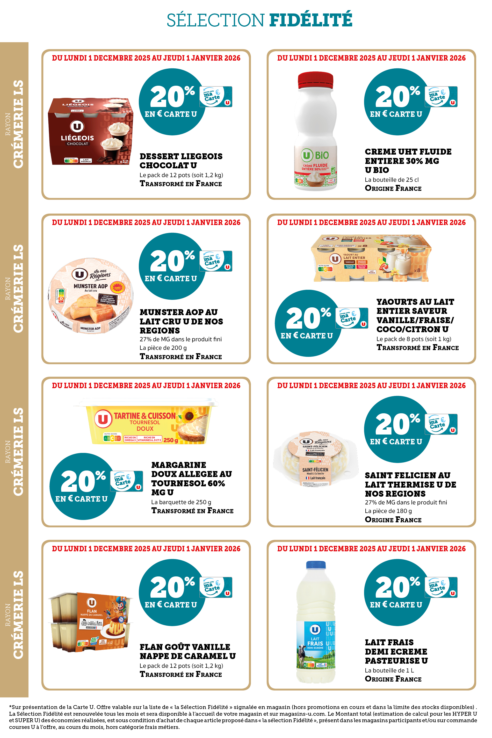 super-u - Catalogue Super U - Ma sélection Carte U décembre valable du 01/12 au 01/01 - page: 6
